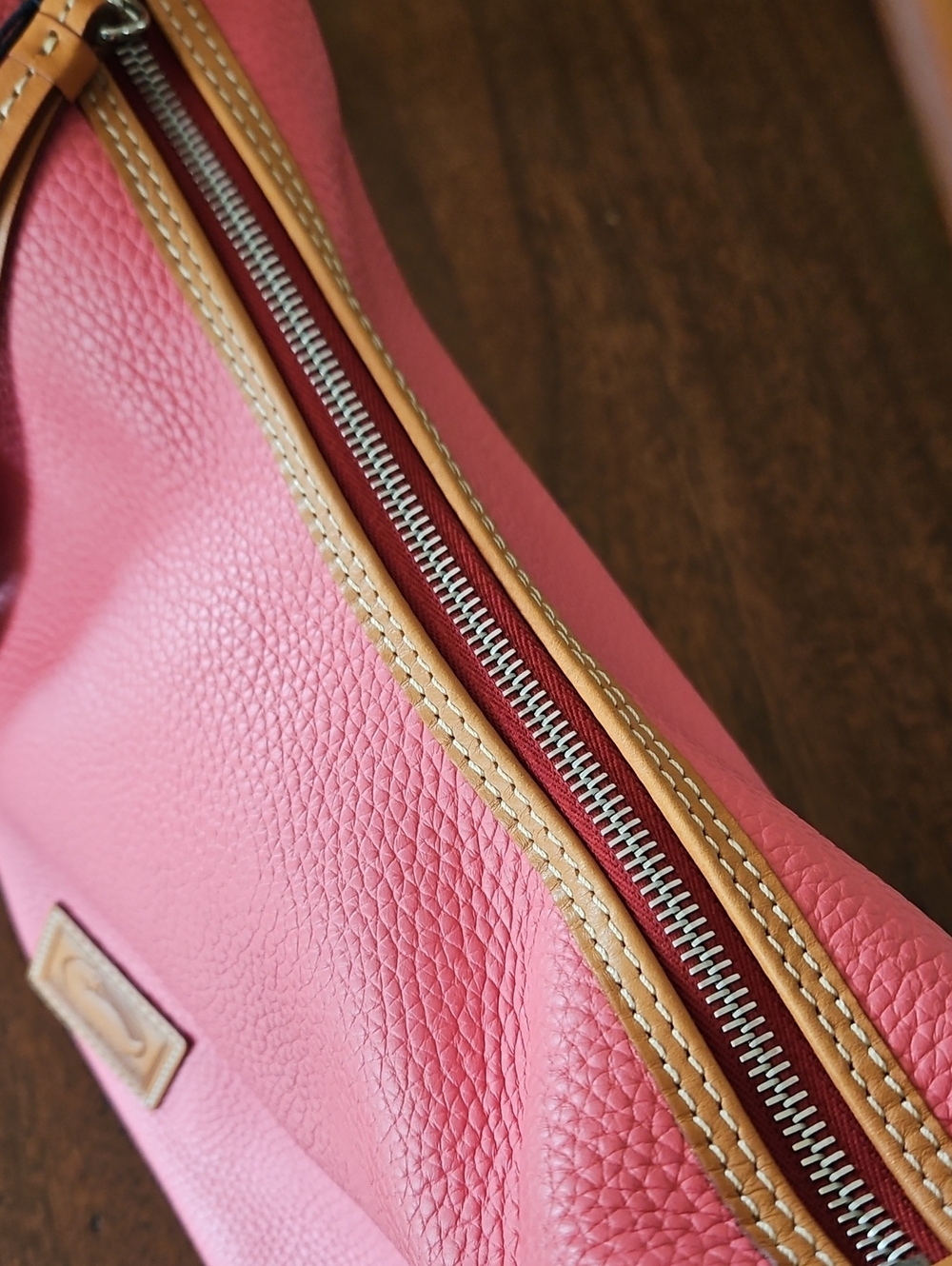 Dooney & Bourke Bubble Gum Pink Pebble Leather 'Paige' Sac - Picture 11 of 12